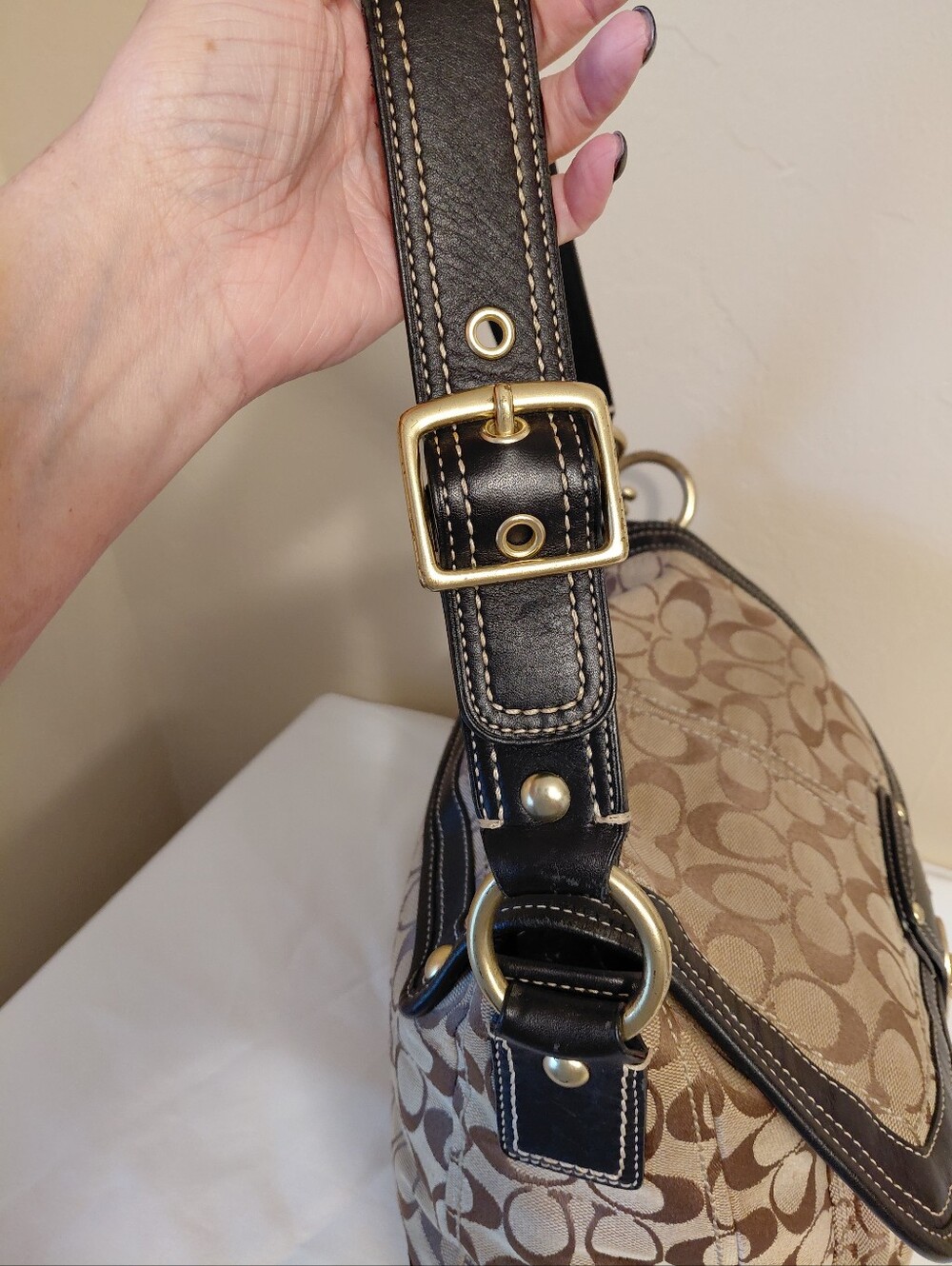 Coach Legacy Ali Signature Turnlock Shoulder Bag With COA - Picture 10 of 15